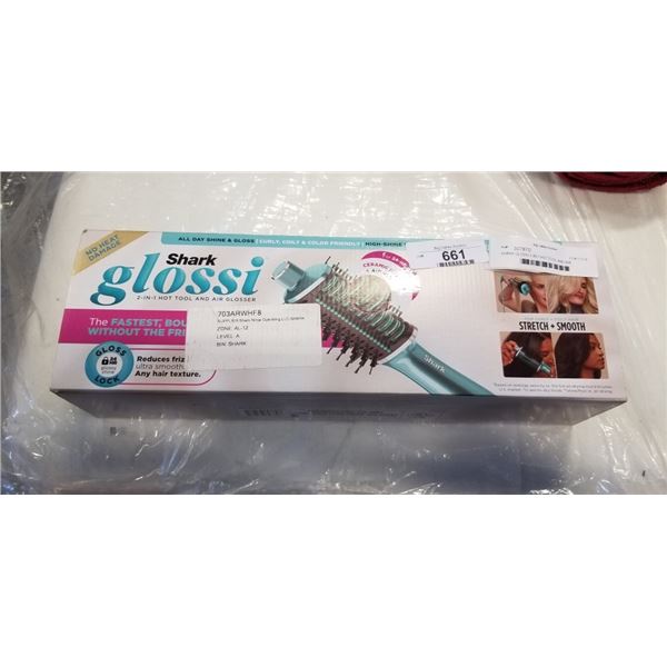 SHARK GLOSSI 2-IN-1 HOT TOOL AND AIR GLOSSER - TESTED WORKING, RETAIL $229