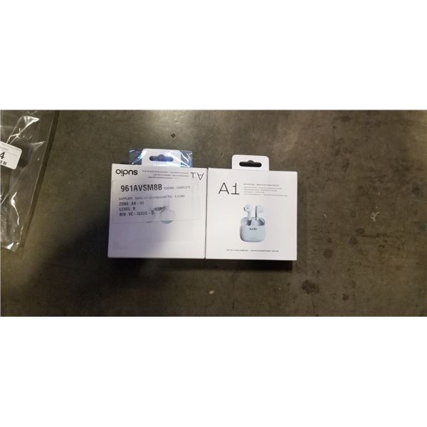 2 PAIRS OF A1 OPEN EAR BLUETOOTH EARBUDS