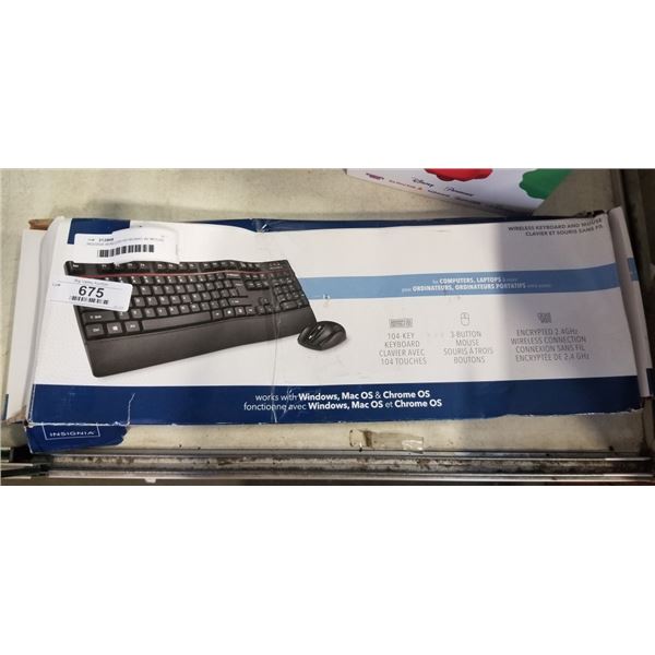 INGISNIA WIRELESS KEYBOARD W/ MOUSE
