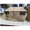 Image 4 : CASE OF 8 INCH HINGED CONTAINERS AND CASE OF RECTANGULAR FOOD CONTAINERS