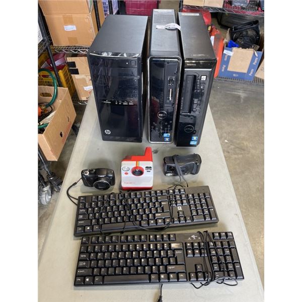 3 COMPUTERS FOR PARTS - UNTESTED, AND KEYBOARDS