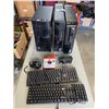 Image 1 : 3 COMPUTERS FOR PARTS - UNTESTED, AND KEYBOARDS