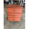 Image 1 : ROLLING 3 DRAWER SIDE TABLE