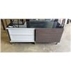 Image 1 : MODERN GLASS TOP MEDIA CABINET WITH SLIDING DOOR