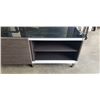 Image 3 : MODERN GLASS TOP MEDIA CABINET WITH SLIDING DOOR