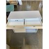 Image 2 : WHITE AND WOOD LOOK SERVING CABINET