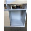 Image 3 : WHITE AND WOOD LOOK SERVING CABINET