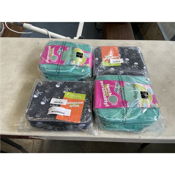 4 BENTOLOGY LUNCH BAGS 2 ARE KITS WITH CONTAINERS AND ICE PACKS ETC