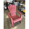 Image 2 : 2 PLASTIC STACKING ADIRONDACK CHAIRS