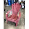 Image 4 : 2 PLASTIC STACKING ADIRONDACK CHAIRS