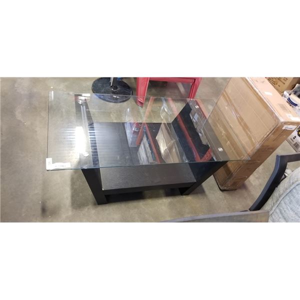 MODERN GLASS TOP COFFEE TABLE