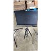 Image 4 : MUSIC STAND, MIC STAND WITH MIC AND DALITE TRIPOD PROJECTOR SCREEN