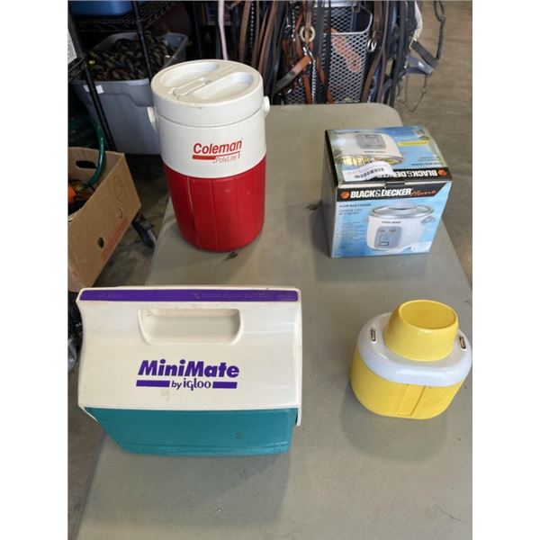 MINI RICE COOKER AND VINTAGE COOLERS