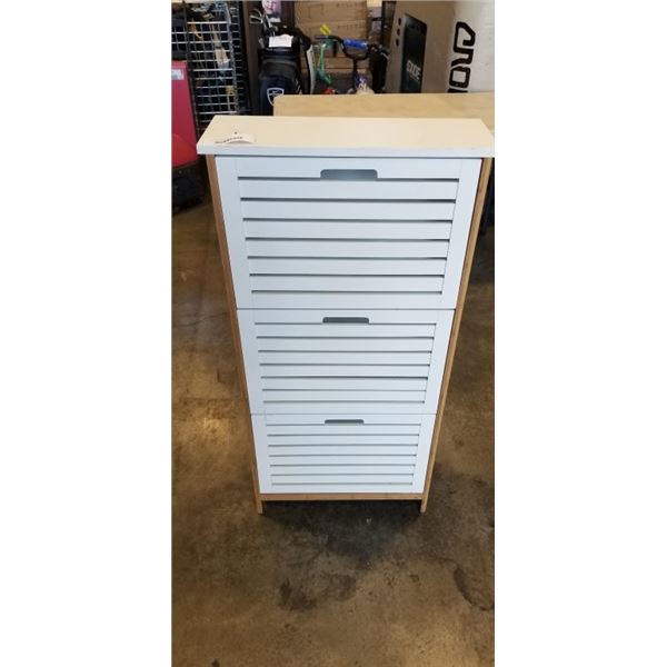 WHITE SHOE CABINET