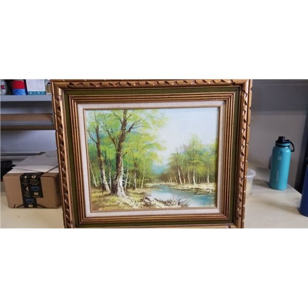 OIL & CANVAS NATURE SIGNED PAINTING