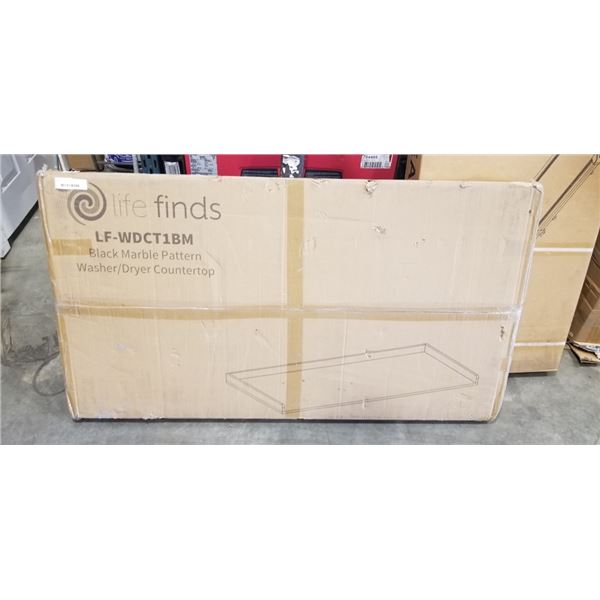LIFE FINDS BLACK MARBLE PATTERN WASHER DRYER COUNTERTOP
