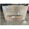 Image 1 : VIVO DARK WALNUT 48"X30" TABLE TOP AND VIVO BLACK ELECTRIC SINGLE MOTOR DESK FRAME