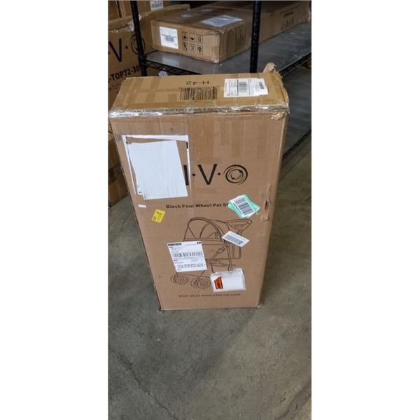 VIVO BLACK FOUR WHEEL PET STROLLER