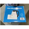 Image 3 : HAMILTON BEACH COMPACT 1L GLASS ELECTRIC KETTLE - TESTED WORKING