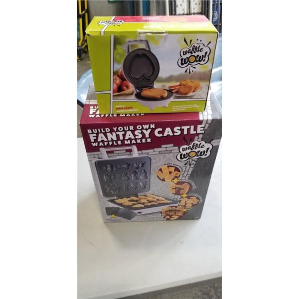 BUILD YOUR OWN FANTASY CASTLE WAFFLE MAKER AND MINI APPLE WAFFLE MAKER