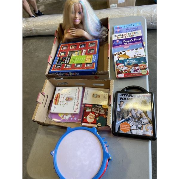 2 TRAYS OF KIDS TOYS