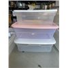 Image 3 : LOT OF PLASTIC TOTE BINS