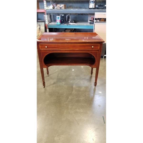 MAHOGNAY INLAID ROLLING HALL CABINET