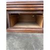 Image 3 : ANTIQUE OAK GRAMOPHONE CASE AND TILE TOP TABLE