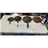 Image 1 : CAMP TENT AND ASSORTED CAST IRON PANS