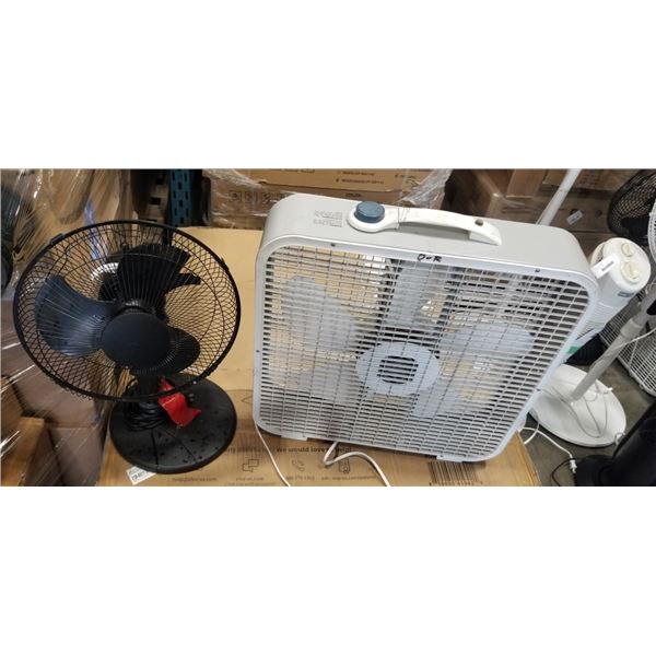 BOX FAN AND TABLE FAN