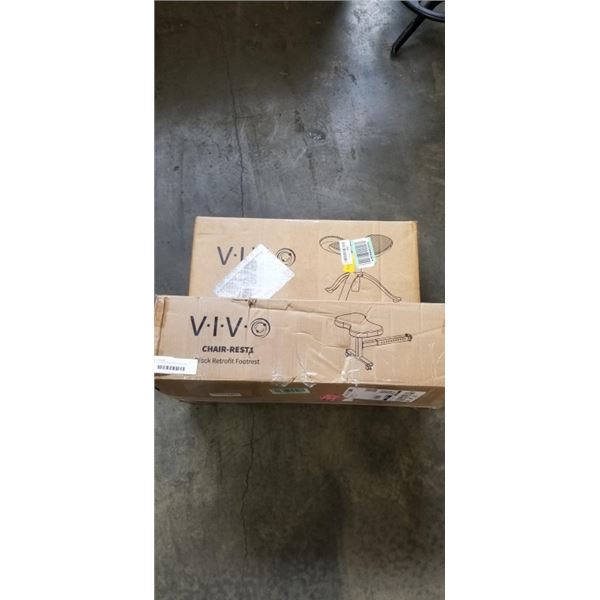 VIVO BLACK RETROFIT FOOT REST AND VIVO ERGONMIC SEAT