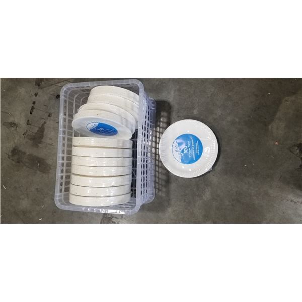NEW CRATE OF 9 INCH PAPER PLATES 1200 PIECE