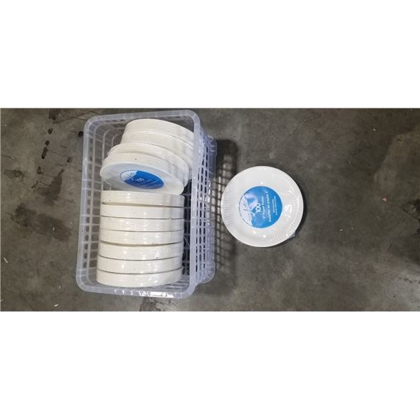 NEW CRATE OF 9 INCH PAPER PLATES 1200 PIECE