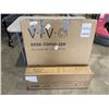 Image 1 : VIVO DARK WALNUT 60"X 30 " TABLE TOP AND VIVO BLACK ELECTRIC SINGLE MOTOR DESK FRAME