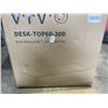 Image 2 : VIVO DARK WALNUT 60"X 30 " TABLE TOP AND VIVO BLACK ELECTRIC SINGLE MOTOR DESK FRAME