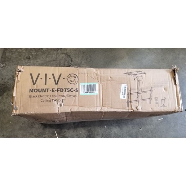 VIVO BLACK ELECTRIC FLIP DOWN SWIVEL TV CEILING MOUNT