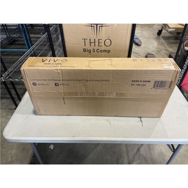 VIVO WHITE ELECTRIC DUAL MOTOR DESK FRAME