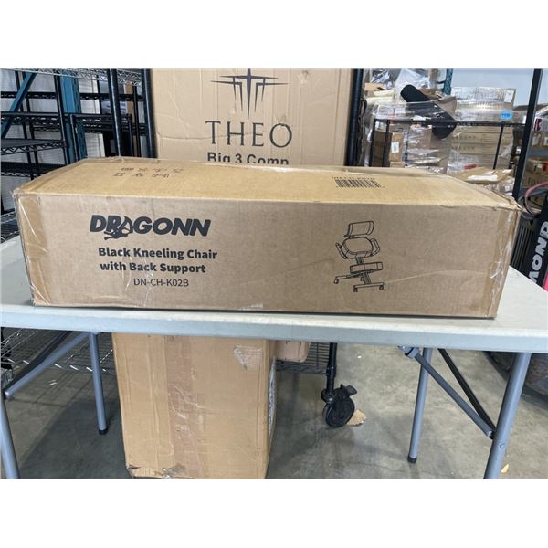 GRAGONN BLACK KNEELING CHAIR WITH BACK SUPPORT