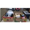 Image 1 : BOX OF ASSORTED OFFICE SUPPLIES AND BOX OF HOUSEHOLD APPLIANCES INCLUDING DEEP FRYER