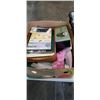 Image 2 : BOX OF ASSORTED OFFICE SUPPLIES AND BOX OF HOUSEHOLD APPLIANCES INCLUDING DEEP FRYER