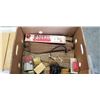 Image 2 : BOX OF ASSORTED VINTAGE COLLECTIBKLE TRAIN TRACK ACCESSORIES