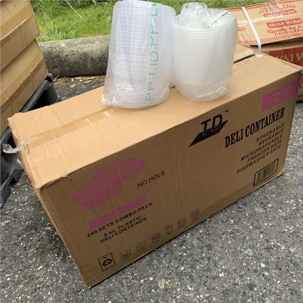 CASE OF C-8 DELI CONTAINERS
