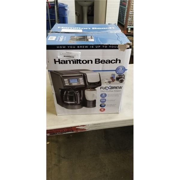 HAMILTON BEACH FLEXBREW TRIO COFFEE MAKER - TESTED WORKING