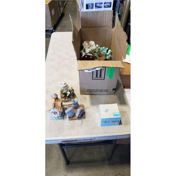 CASE OF ASSORTED COLLECTIBLES AND TP LINK SWITCH