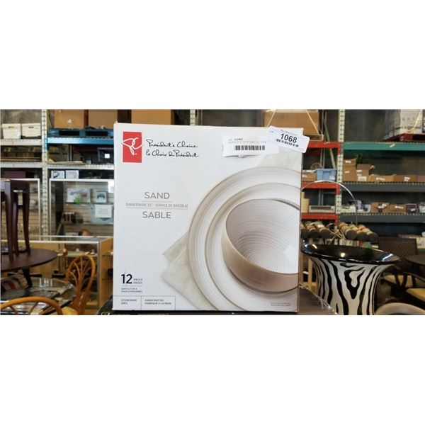 PRESIDENTS CHOICE SAND 12PC DINNER WARE SET
