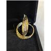 Image 2 : NEW 14K GOLD & PLATINUM PLATED 39.0MM TRIPLE TRIWSTED HOOP EARRINGS
