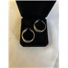 Image 3 : NEW 14K GOLD & PLATINUM PLATED 39.0MM TRIPLE TRIWSTED HOOP EARRINGS