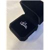 Image 2 : NEW PLATINUM PLATED 1.0CT PURPLE SIMULATED DIAMOND (CZ) DOUBLE HEART RING, SIZE 7