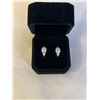 Image 1 : NEW PLATINUM PLATED 1.0CT EACH SIMULATED DIAMOND (CZ) TRINITY HUGGIE EARRINGS