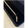 Image 2 : NEW 18K GOLD PLATED 4.0MM SIMULATED DIAMOND (CZ) TENNIS BRACELET, 6.75-7.75" LONG